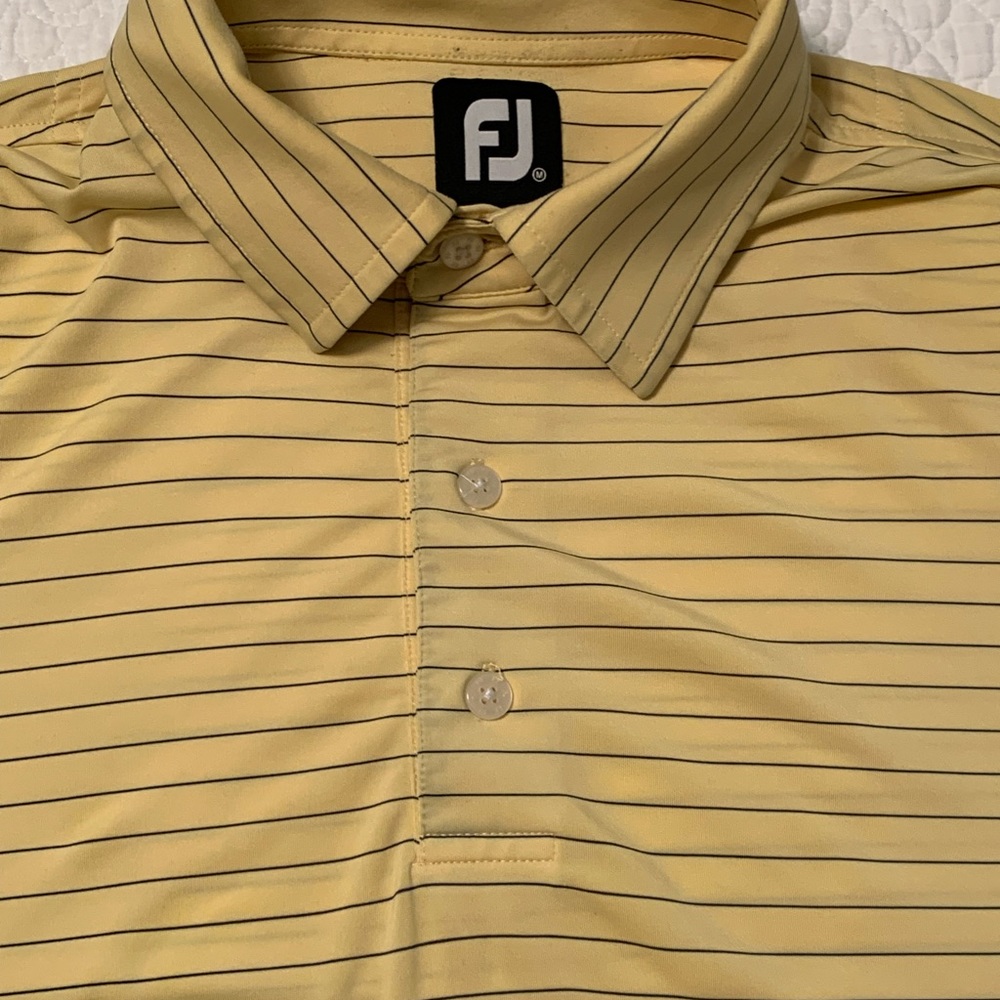 FootJoy Yellow Stripe Golf Polo